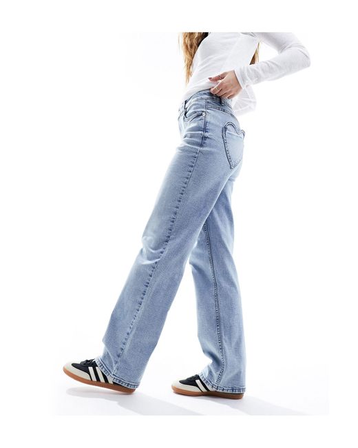 Miss Selfridge Blue – gerade geschnittene jeans