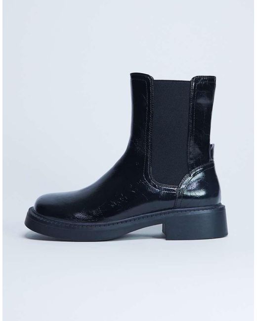 TOPSHOP Blue Lottie Chelsea Ankle Boot