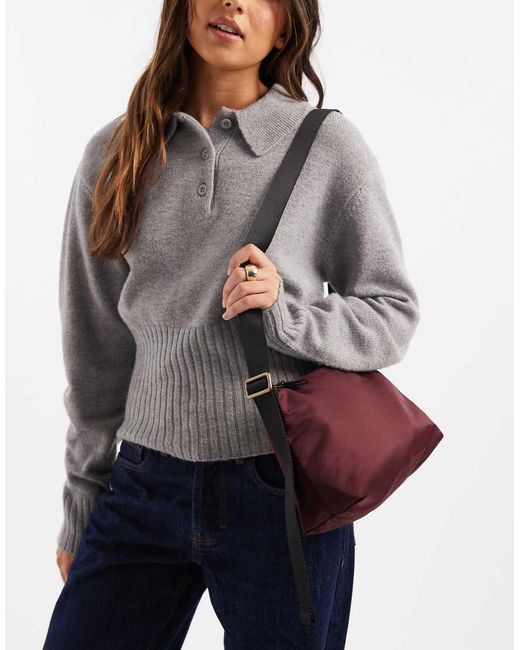 Bolso De Hombro Pequeño Oscuro De Nailon Ali De Levi's de color Gray