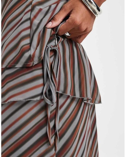 Motel Multicolor Zelvia Stripe Maxi Skirt