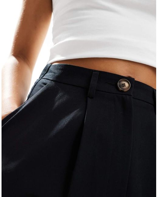 Pantalones Negros De Corte Sartorial Y Pernera Ancha De Miss Selfridge de color Black