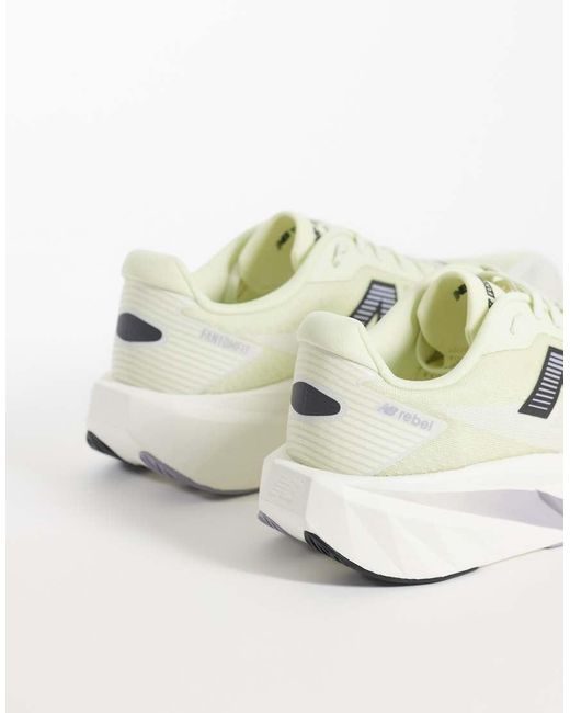 New Balance White Fuelcell Rebel V5 Running Trainers for men