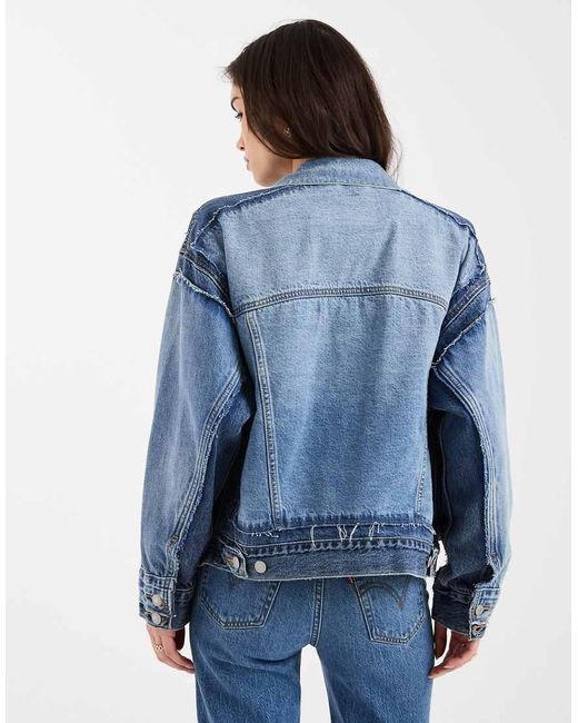 Levi's Blue Deconstructed Denim Jacket