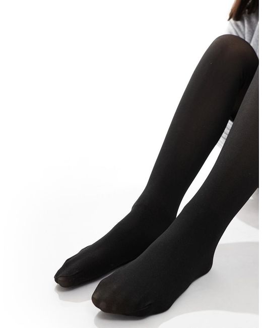 Pieces Black Fleece Lined Tights