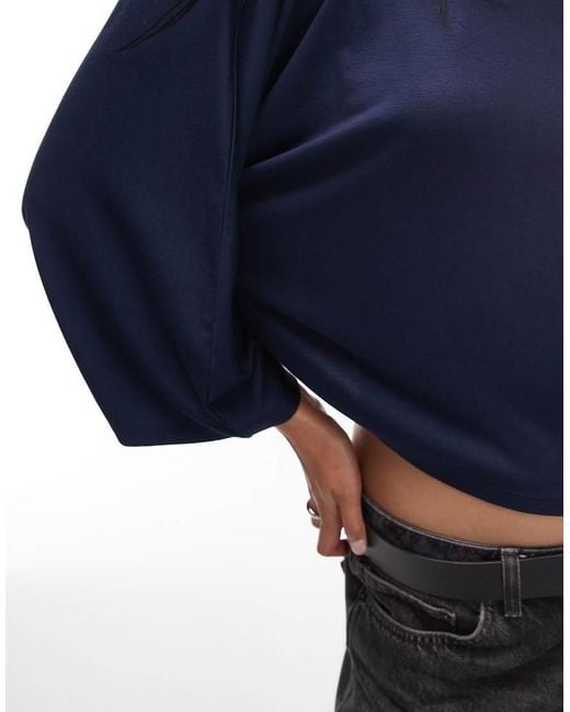 ASOS Blue Batwing Oversized Top