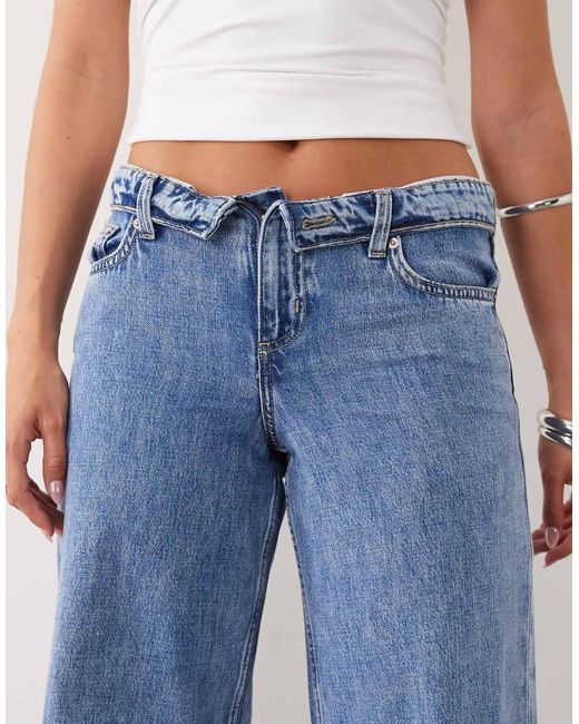 Cotton On Blue Low Rise Wide Jean
