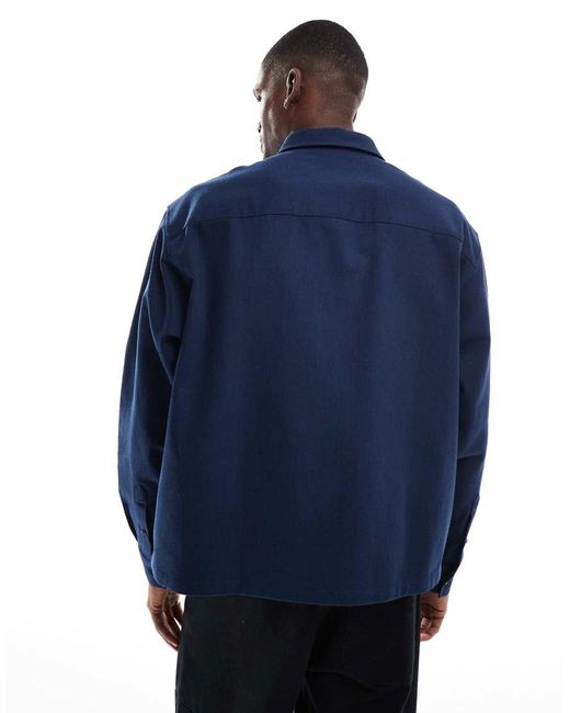 Camicia Giacca Squadrata di ASOS in Blue da Uomo