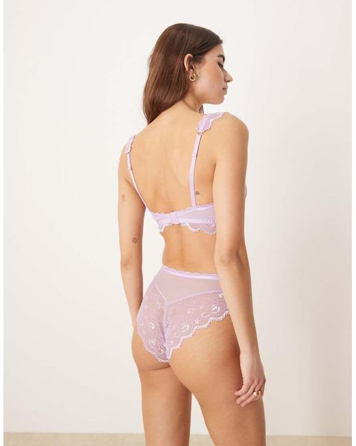 ASOS Purple Ivy All Over Lace Crop Bralette