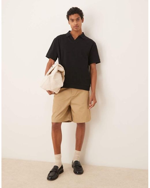 Pantaloncini Di Media Lunghezza Color Cuoio di ASOS in Black da Uomo
