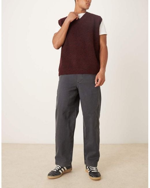 Pantalones Chinos Negros Sin Cierres De Abercrombie & Fitch de hombre de color Black