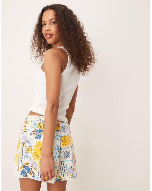 ASOS Multicolor Linen Look Shorts