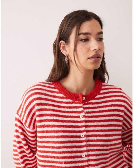 ASOS Red Lightweight Relaxed Cardigan