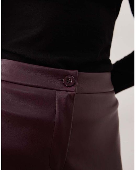 ASOS Black Pu Mid Rise Shorts