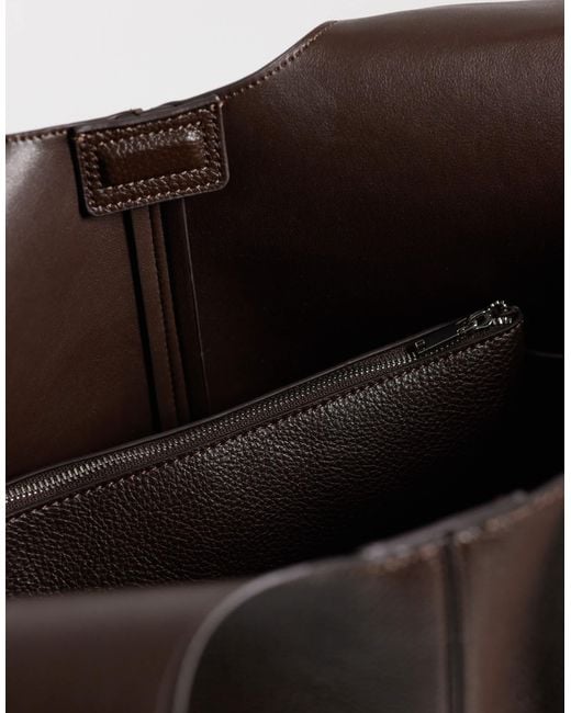 Mango Black Structured Tote Bag