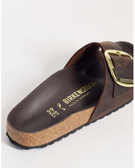 Birkenstock White Madrid Big Buckle Narrow Fit Sandals
