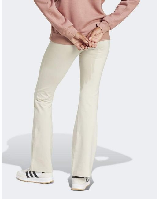 Adidas Originals White Essentials Small Logo Flared Leggings