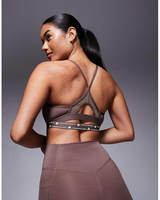 Adidas Originals Gray Adidas Training Light Support Sports Bra