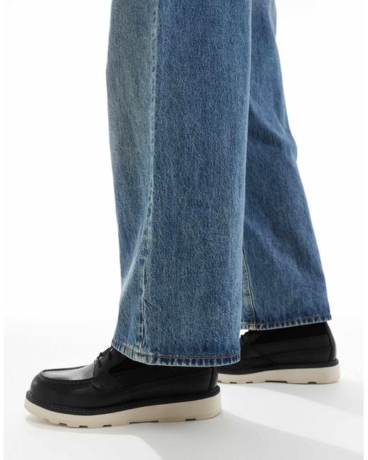Timberland – mid – wasserdichte schnürstiefel aus vollnarbenleder in Blue für Herren