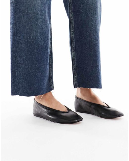 Schuh Blue Lessie High Vamp Ballet Flats