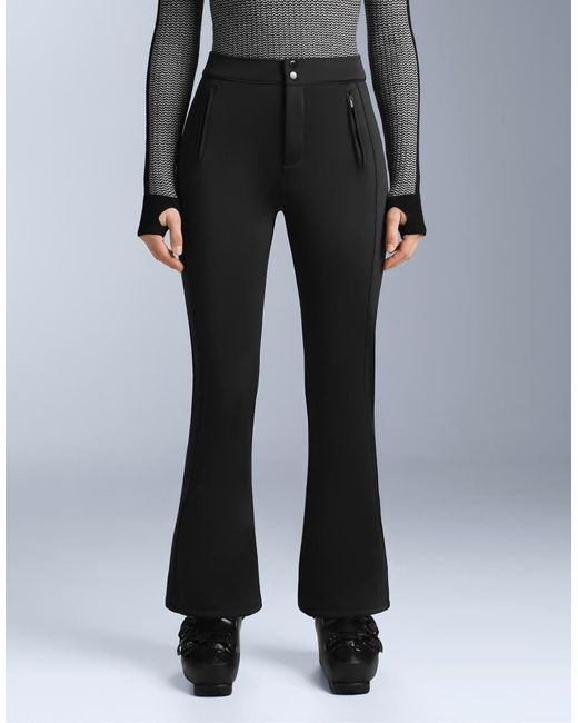 Oysho Black Water-Resistant Stretch Flare Ski Trousers
