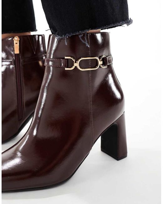New Look Black Buckle Heeled Boot