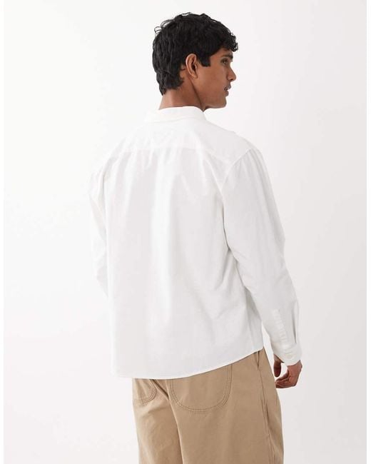 Cotton On White Long Sleeve Shirt for men