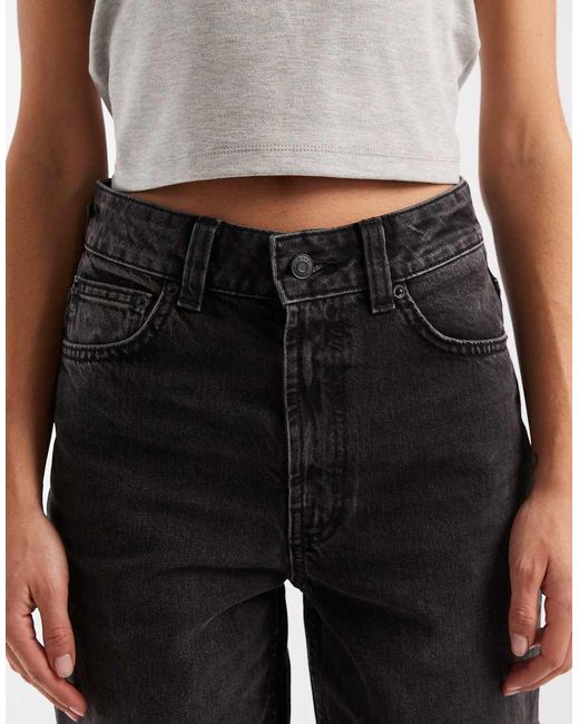 ASOS Dad Jeans Met Wijde Pijpen in het Black