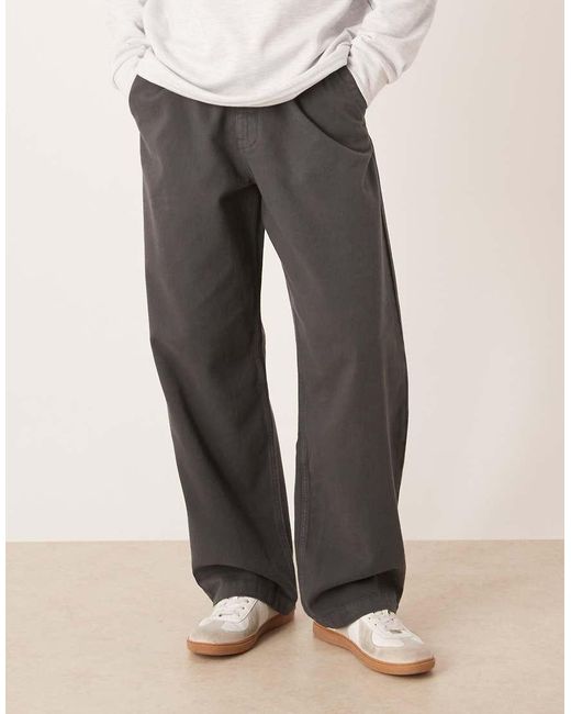 ASOS White Loose Straight Fit Twill Chino for men