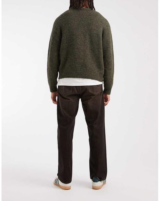 Jack & Jones Black Alex baggy Jeans With Brown Tint for men