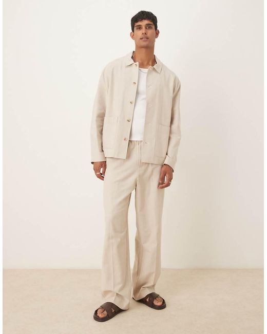 ASOS Natural Smart Shirt Jacket for men