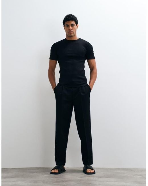 ASOS Black Muscle Fit T-shirt for men