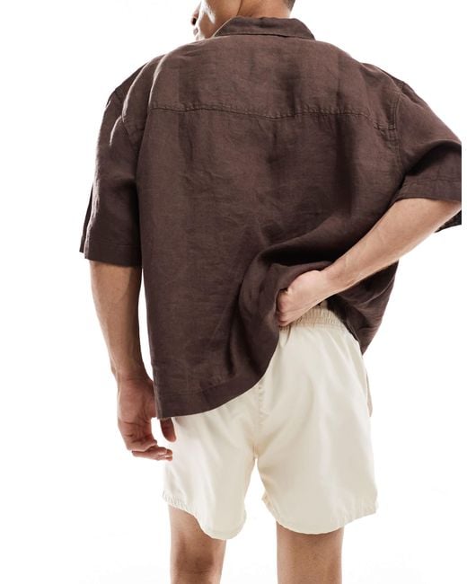 ASOS Natural Swim Shorts for men