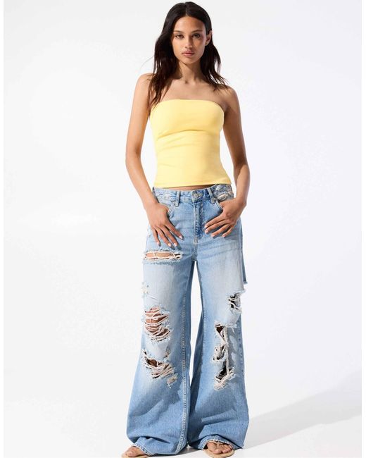 Pull&Bear Yellow – trägerloses oberteil