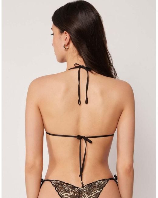 Calzedonia Natural Triangle Bikini Top Doll Zebra