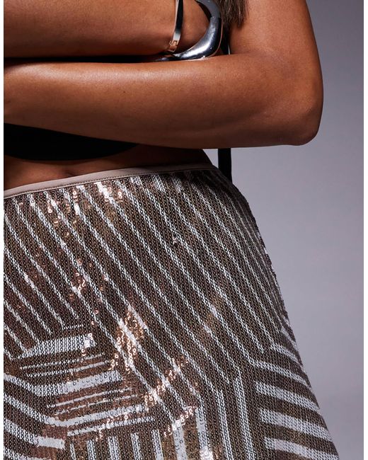 ASOS Blue Sequin Mini Skort