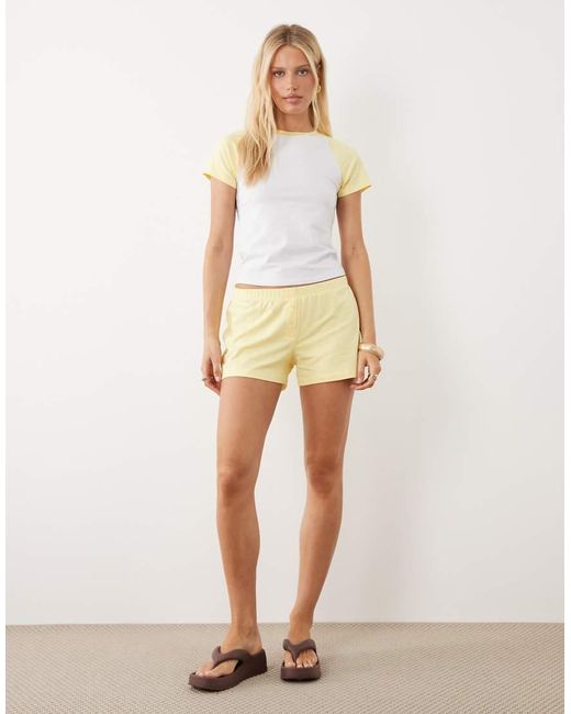 ASOS Natural Baby Raglan Short Sleeve T-shirt Co-ord
