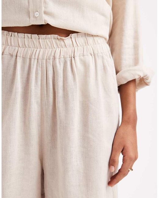 ONLY White Linen Shorts Co-ord