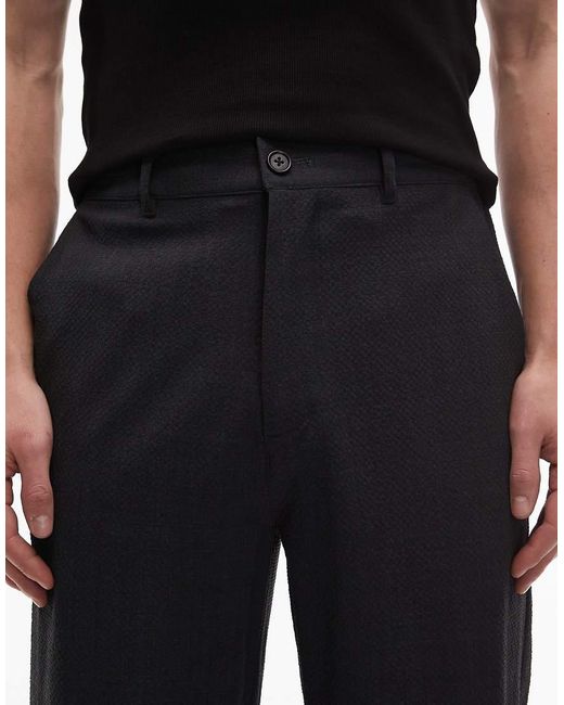 AllSaints Black Toki Relaxed Smart Trouser for men