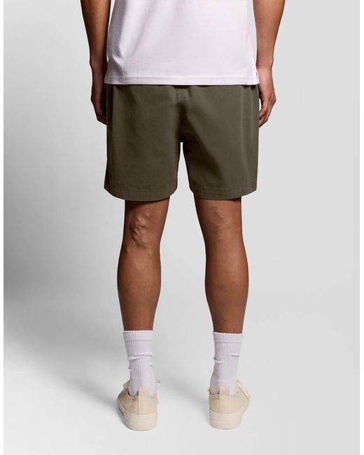Lyle & Scott White Shorts Washed Cotton Short for men