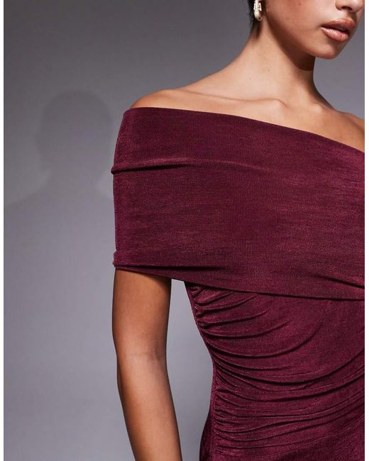 Aria Cove Purple Double Laye Slinky Multiway Bodycon Maxi Dress