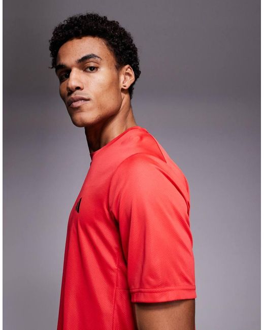 Adidas Originals Red Adidas Training Essentials T-shirt for men