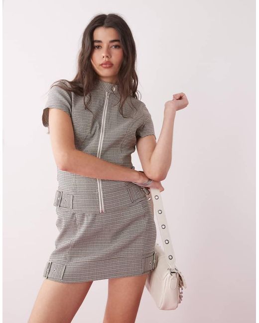 Collusion Multicolor Tailored Mini Skirt