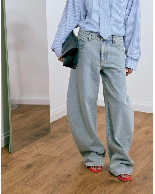Lioness Blue Horseshoe Barrel Leg Jeans