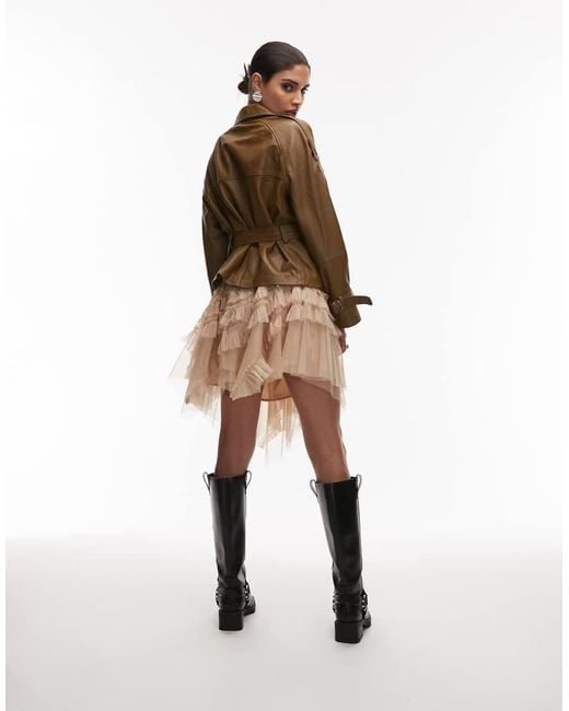 AllSaints White Jayde Tulle Mini Skirt