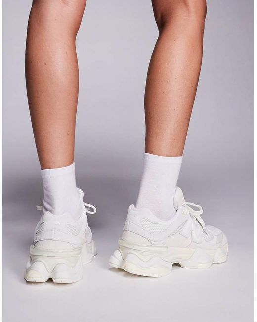New Balance White 9060 Trainers