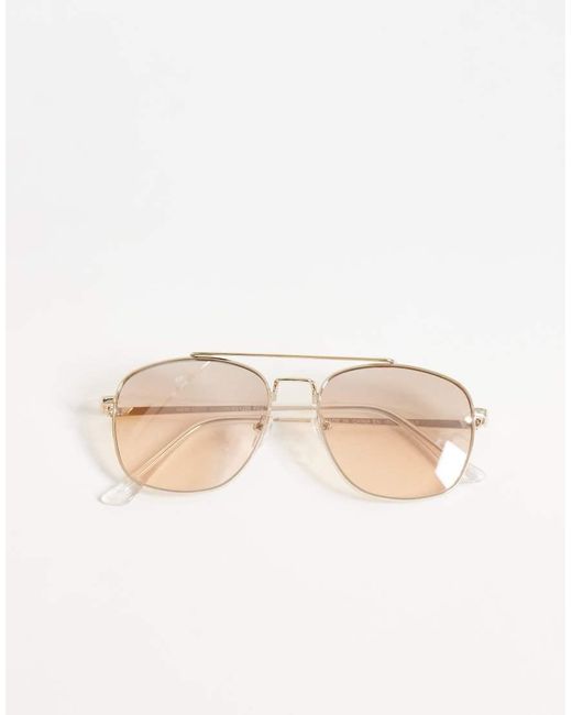 New Look Natural Lens Aviator Sunglasses