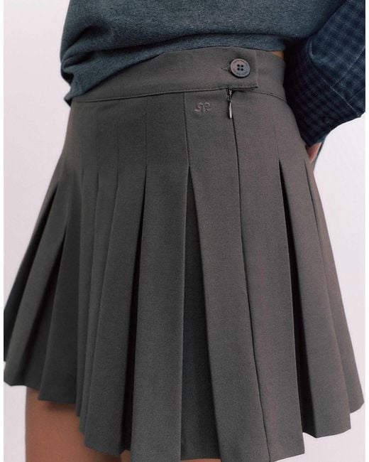 Pull&Bear Blue – mini-faltenrock