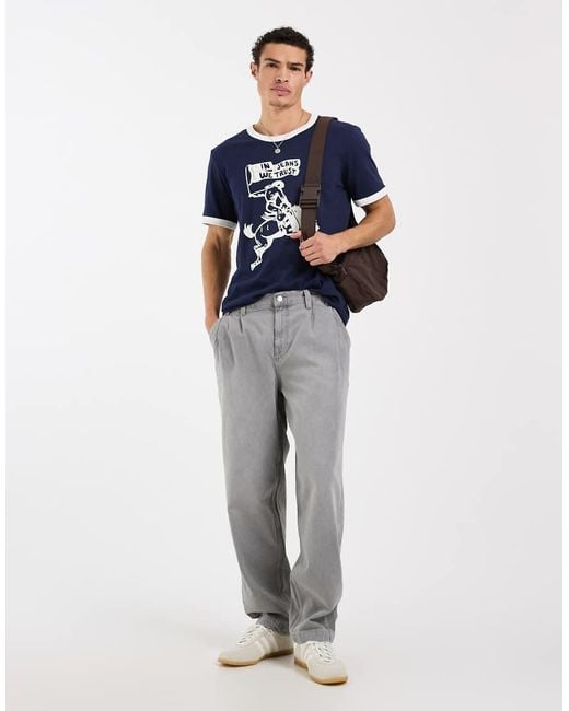 Wrangler Blue Ringer Tee for men