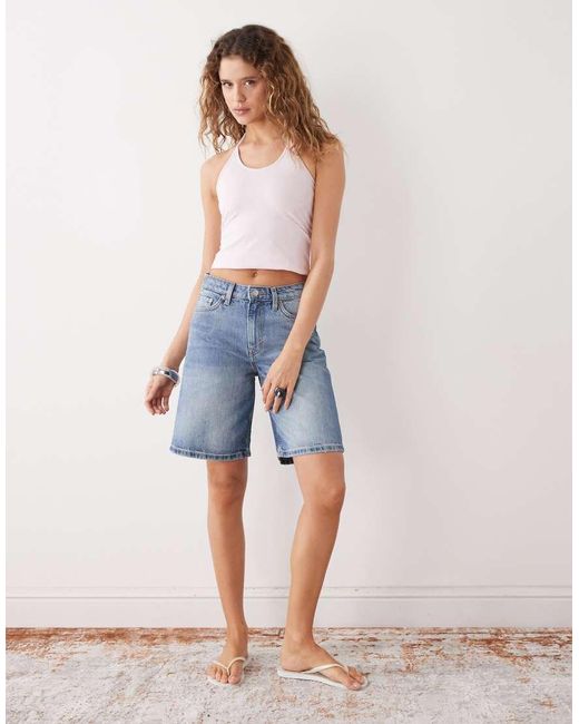 Weekday White Scoop Halter Neck Vest Top