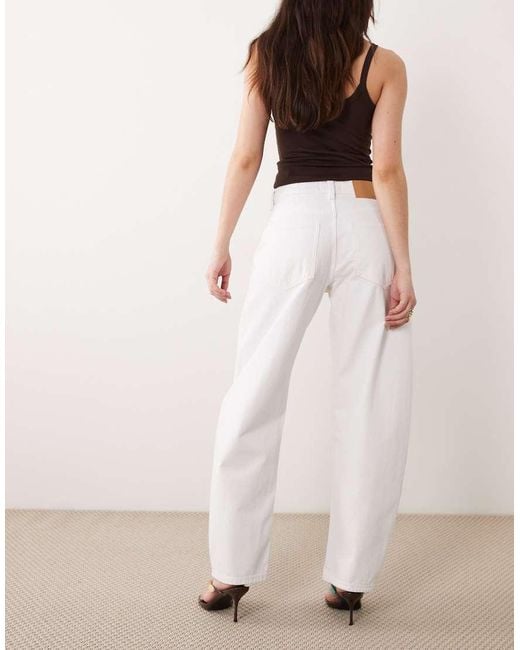 ASOS Natural Slim Barrel Jeans
